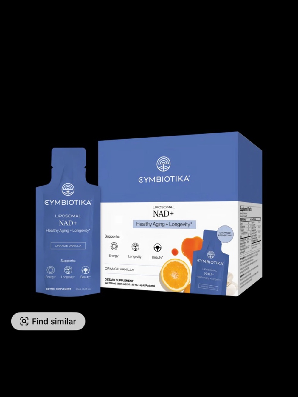 Cymbiotika Liposomal NAD+ Single-Serve Sachet - Lavender Blue